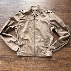 Volcom Jacket Women’s Large Brown Zip Up Lightweight Utility Jacket